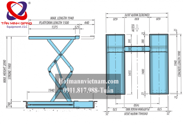 thông số kỹ thuật cầu cắt kéo heshbon HL-35F